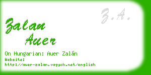 zalan auer business card