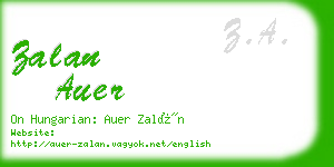 zalan auer business card